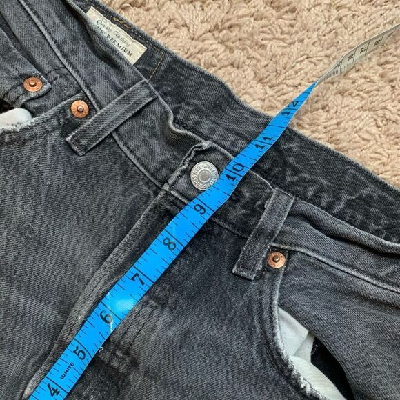 Levi’s 501 Straight Leg Distressed Denim Jeans 31x30 Grey Distressed - Picture 7 of 8